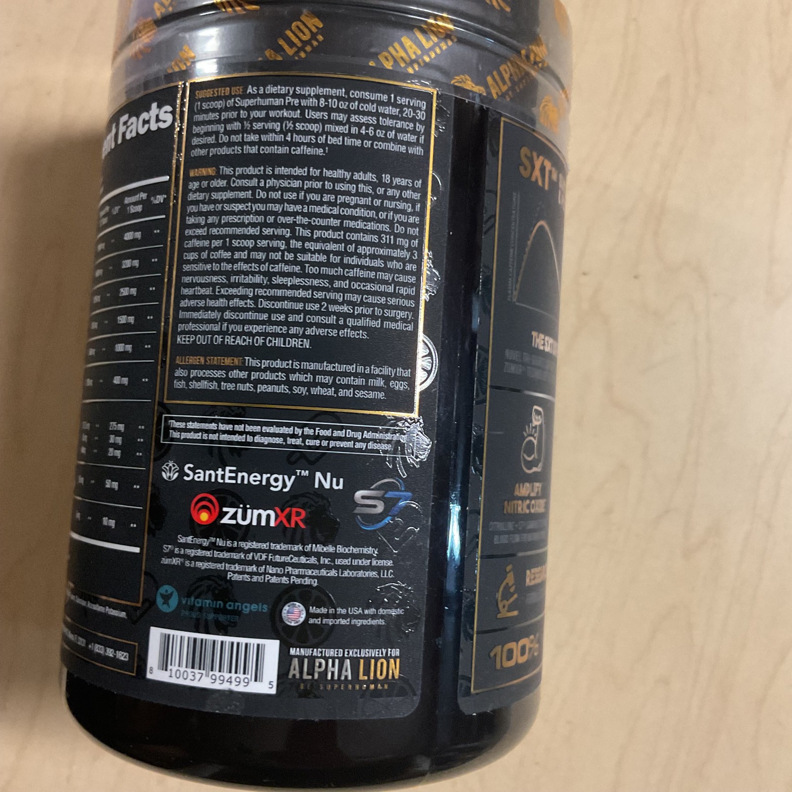 ALPHA LION SUPERHUMAN Performance Pre-Workout Energy 21 Servings Orange Gainsicl