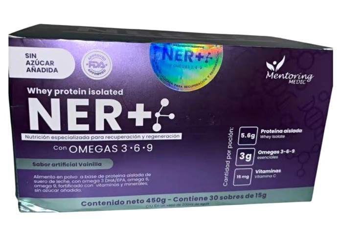 Mentoring Medic Whey Protein Isolate Omegas 3-6-9 Vanilla No Added Sugar 450g