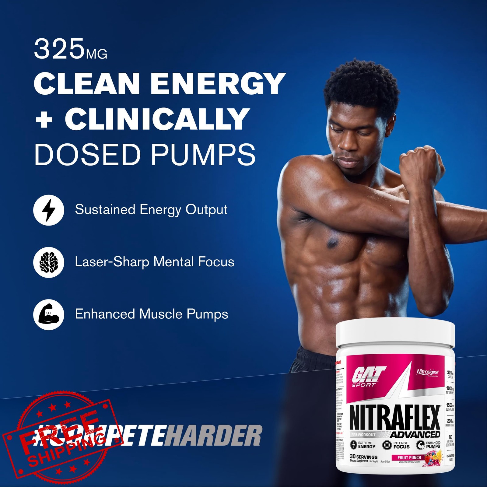 GAT SPORT Nitraflex fruit punch pre-workout