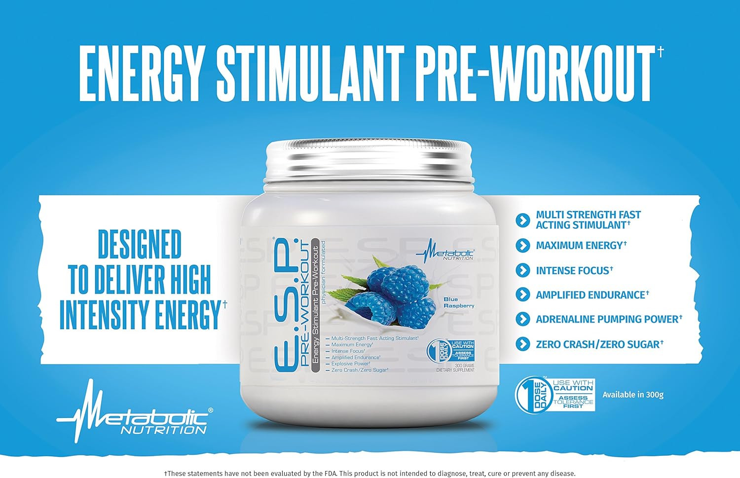 Metabolic Nutrition | ESP – Stimulating Pre Workout, Pre Intra Workout Supplemen
