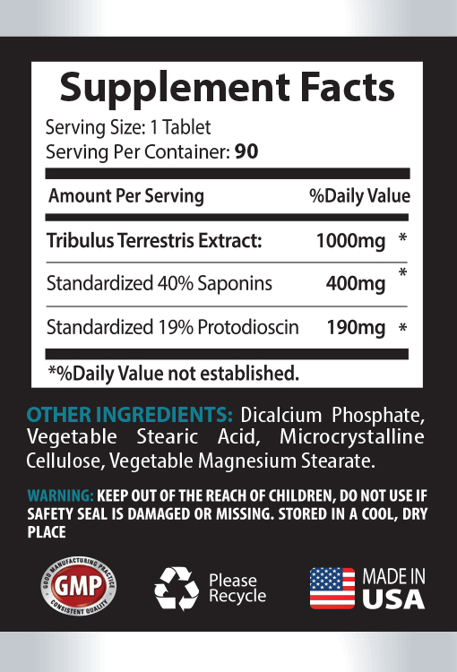 Tribulus Terrestris 1000mg Bodybuilding Testosterone Booster 2 Bot 180 Tabs
