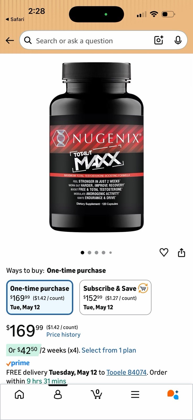 2 PACK Nugenix Total-T Maxx – Maximum Total Testosterone Booster for Men NEW