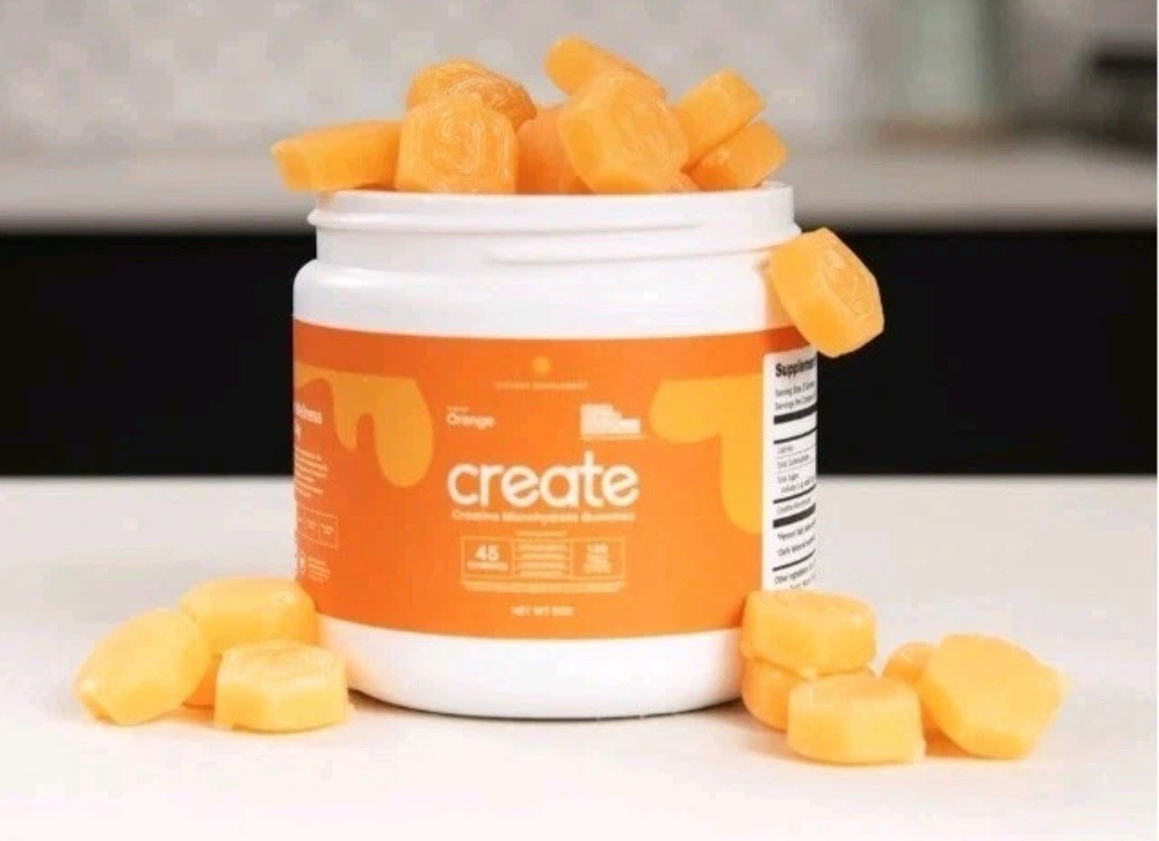Creatine Monohydrate Gummies – Orange – 45 Gummies (15 Servings)