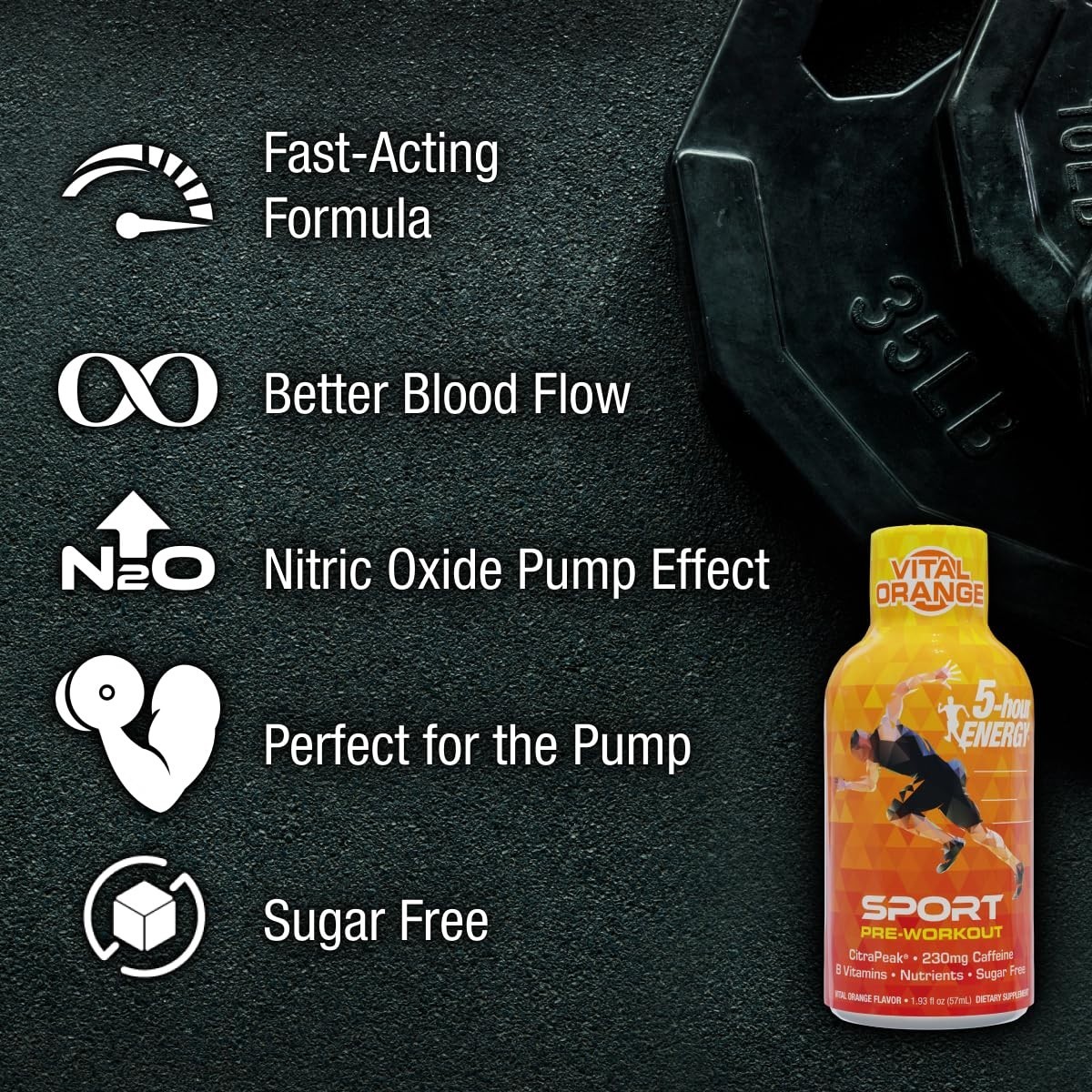 5-Hour Energy Extra Strength Sport Shots with Citrapeak, Orange Flavor 24 counts