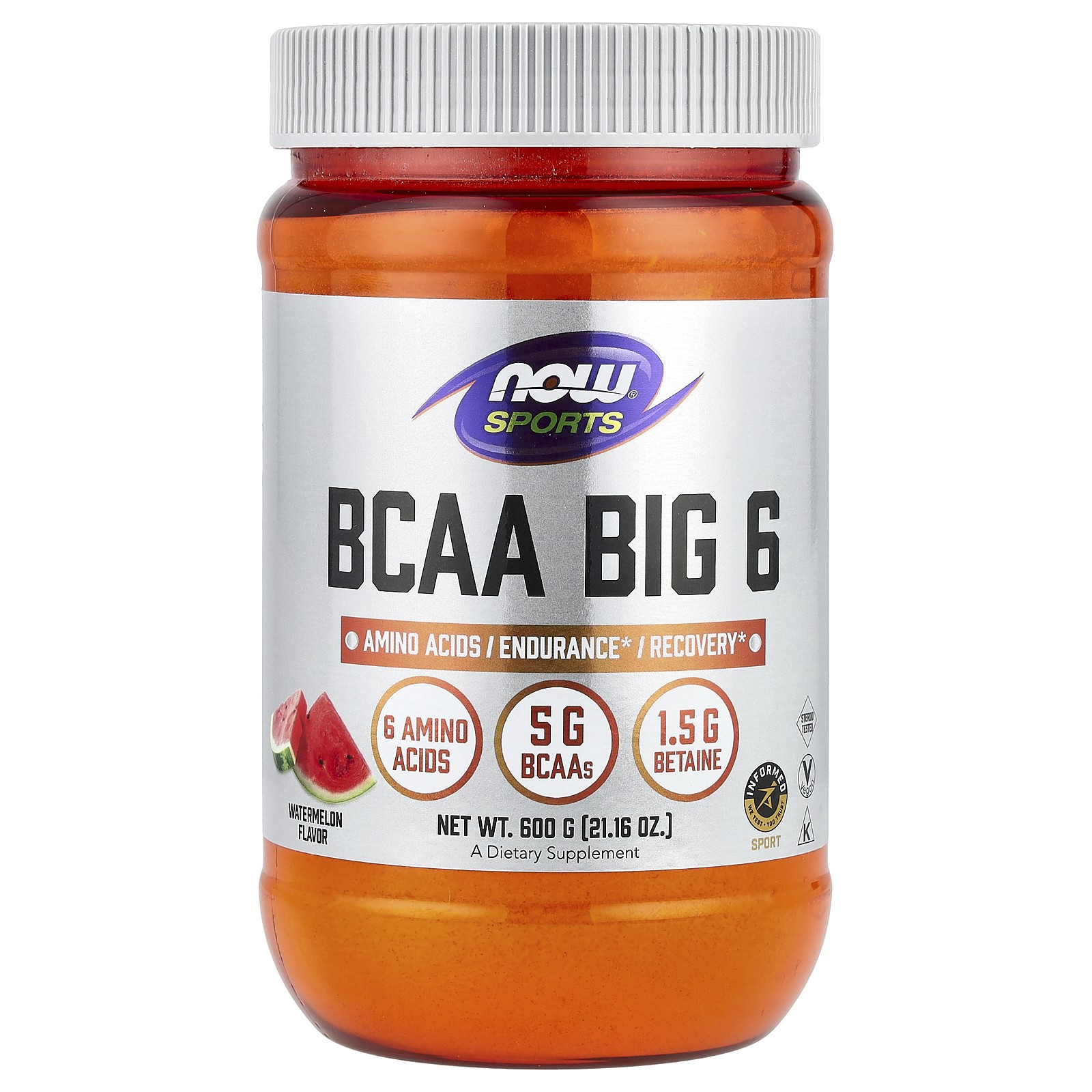 Sports, BCAA Big 6, Watermelon, 21.16 oz (600 g)