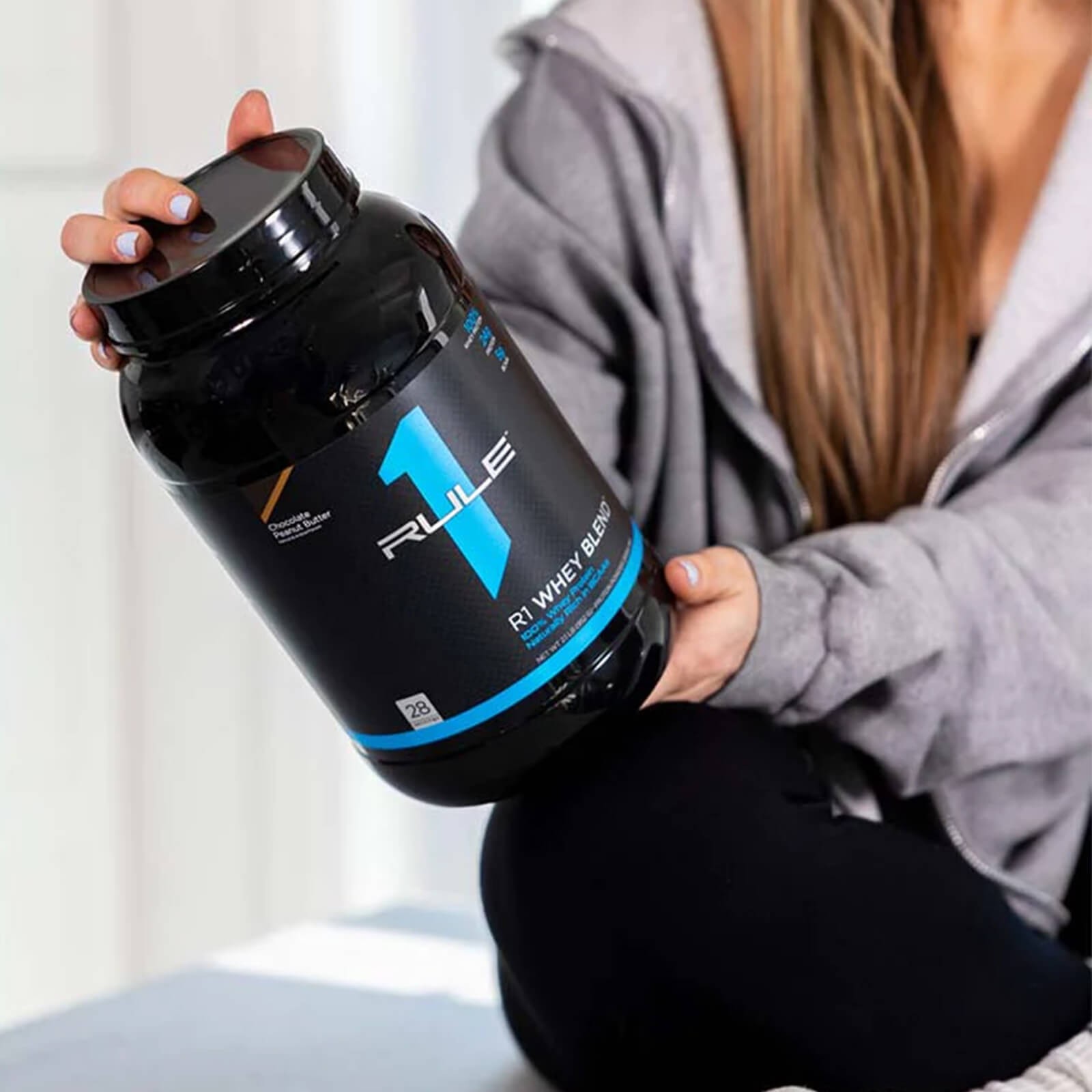 RULE 1 Whey Blend 27 serv Café Mocha 100% Whey Protein Blend 1.99lb