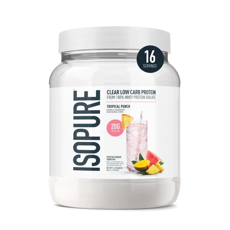 Isopure Clear Low Carb 100% Whey Protein Isolate Powder, Citrus Lemonade
