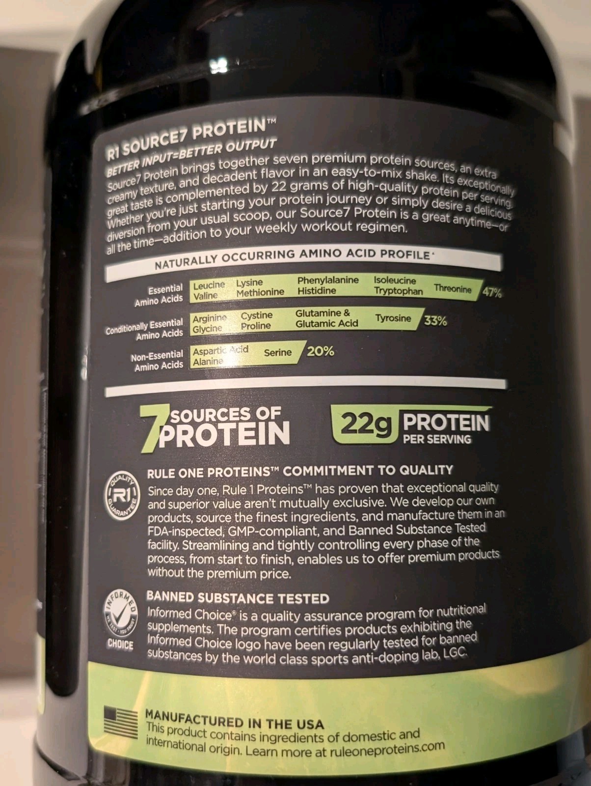 Brand New RULE 1 Source 7 Protein Bundle W/ Shaker & Wristband Gelato Series