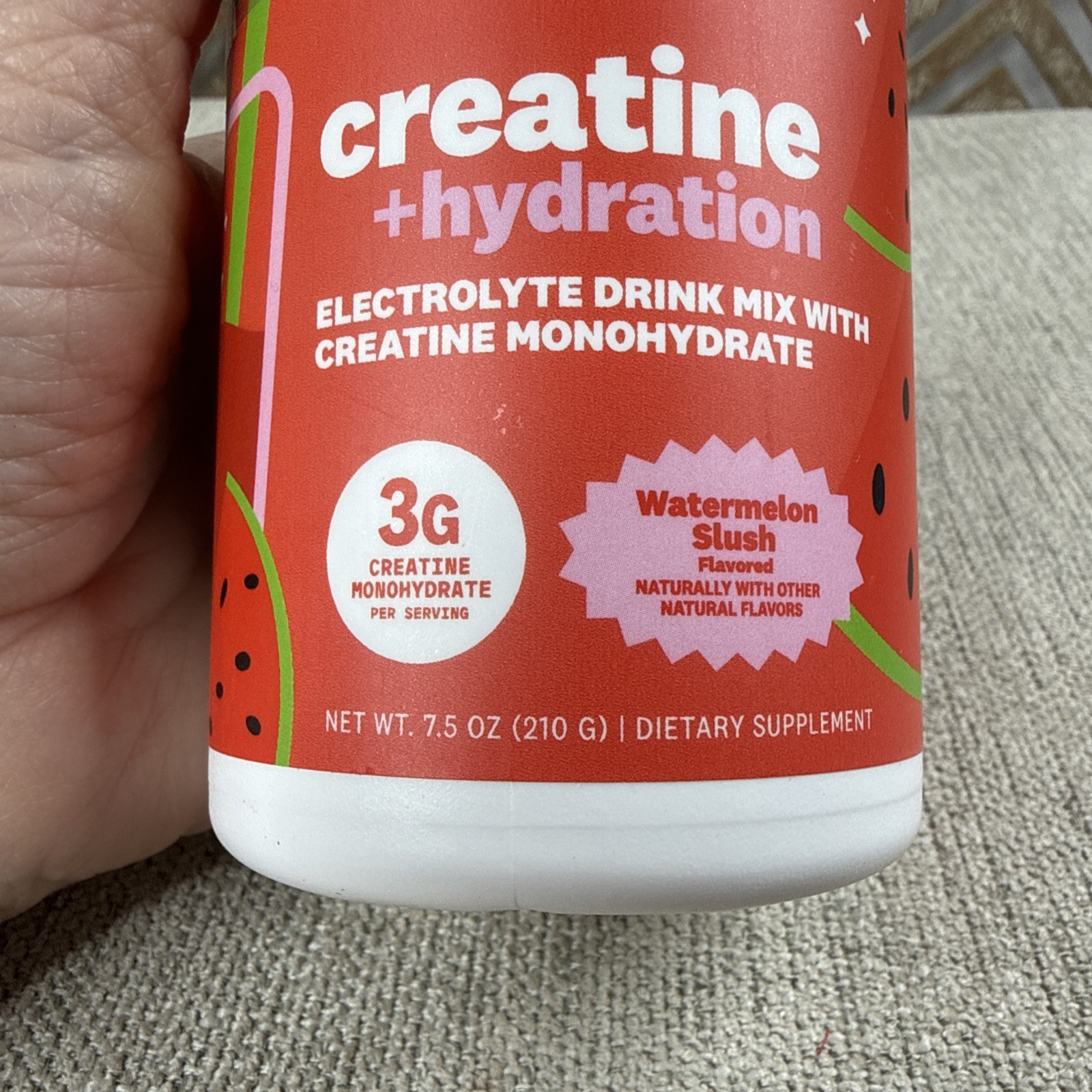 Wellah Creatine + Hydration Electrolyte Drink Powder Watermelon Slush