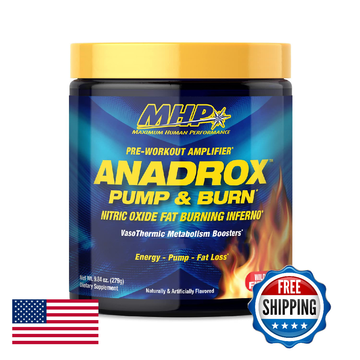 Maximum Human Performance Mhp Anadrox Pre-Workout Nitric Oxide Energy Pumps