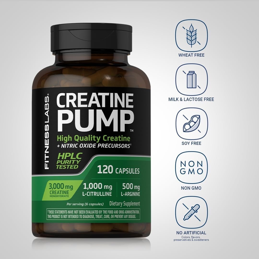 Creatine Capsules | 120 Count | 3000Mg | German Creatine Monohydrate | Creapure