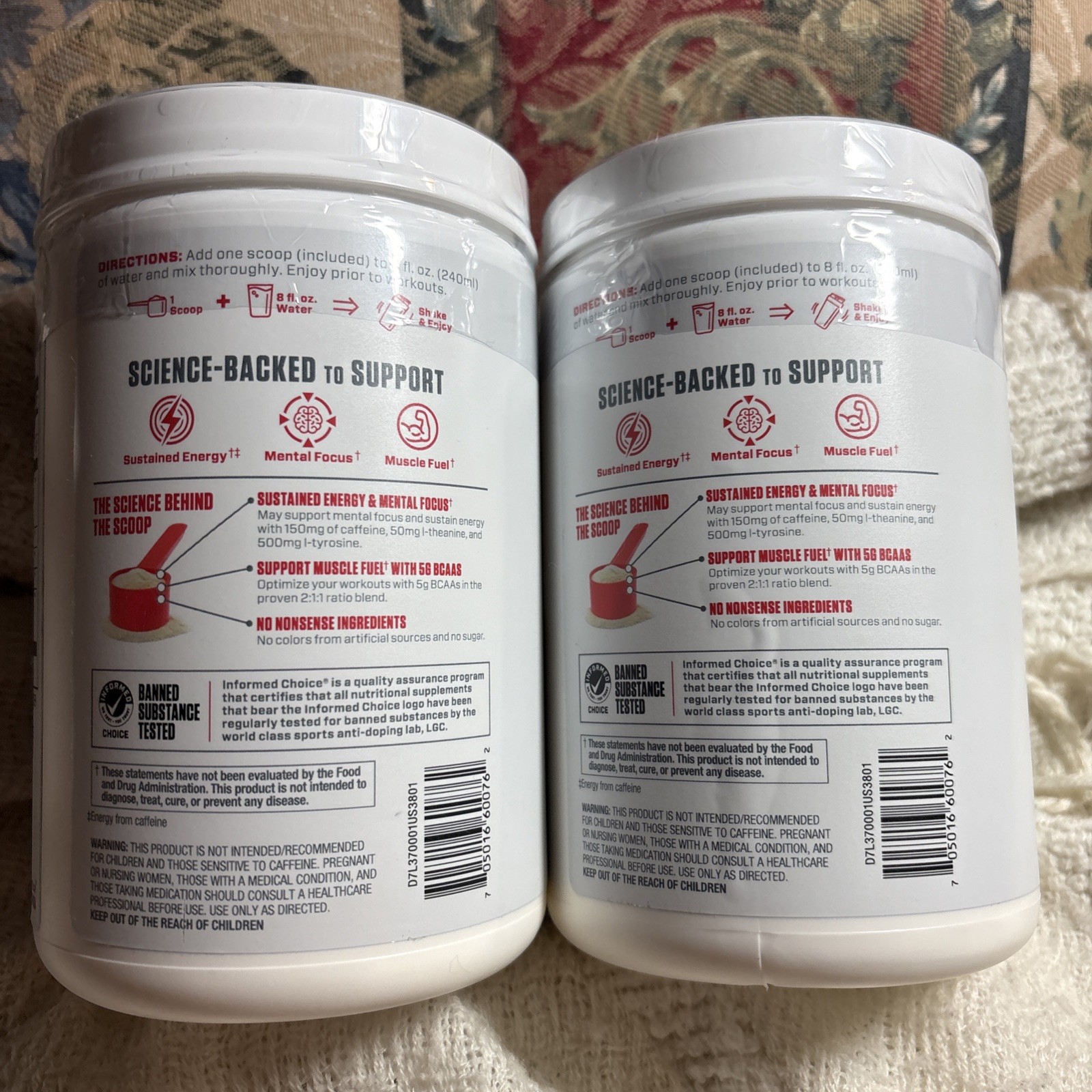 Lot of 2 x 14.1 oz (400 g), Energyze™ Pre-Workout, Lemon Lime – Exp 02/2027