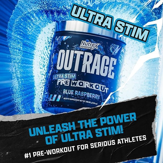 Nutrex Outrage Ultra Stim Pre Workout Powder 30 Servings Various Flavors