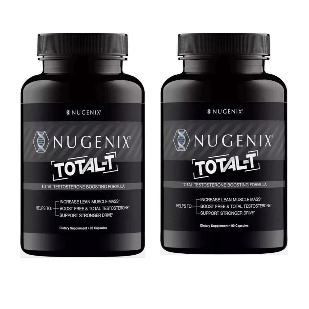 Nugenix Total-T Testosterone Booster for Men 180 Capsules Total (2 Pack)