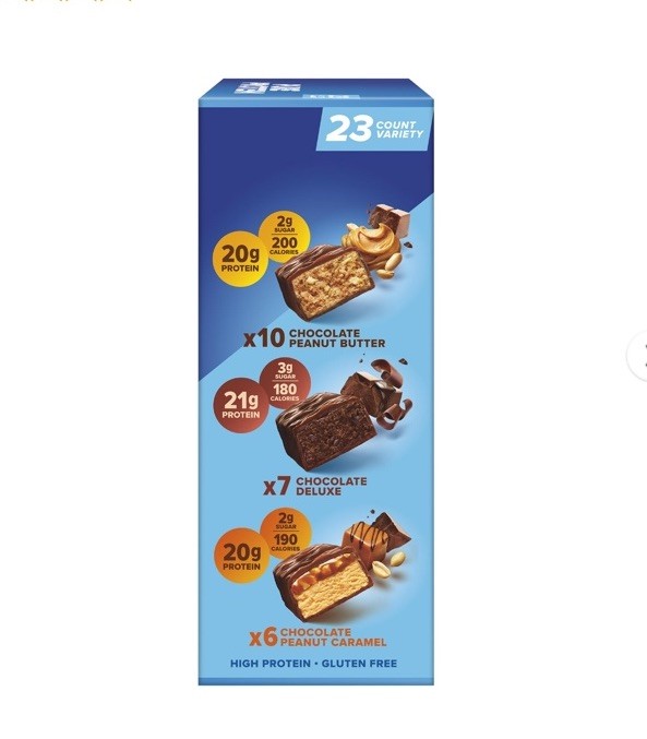 Pure Protein Variety Pack Protein Bars Gluten Free 50g, 23 Count (3 Flavors)