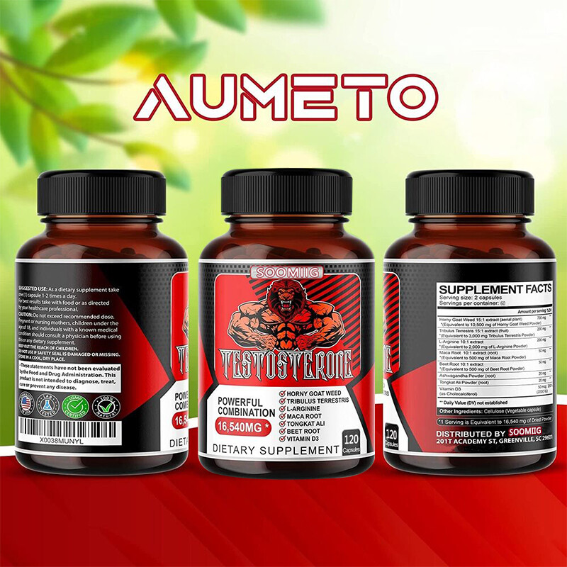 Natural Testosteron Booster 16,540mg 30 /60/120 Capsules For Stamina Strength