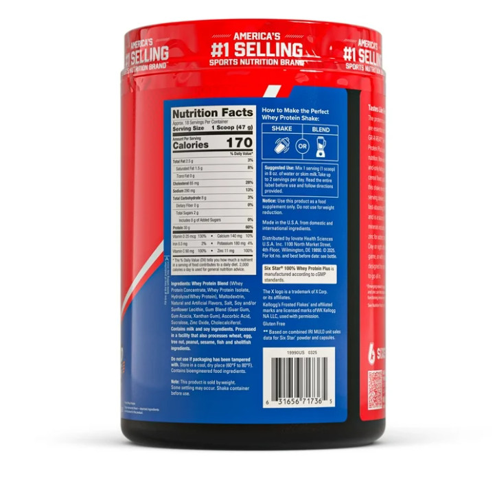 Six Star Whey Protein Plus Frosted Flakes 1.8lb