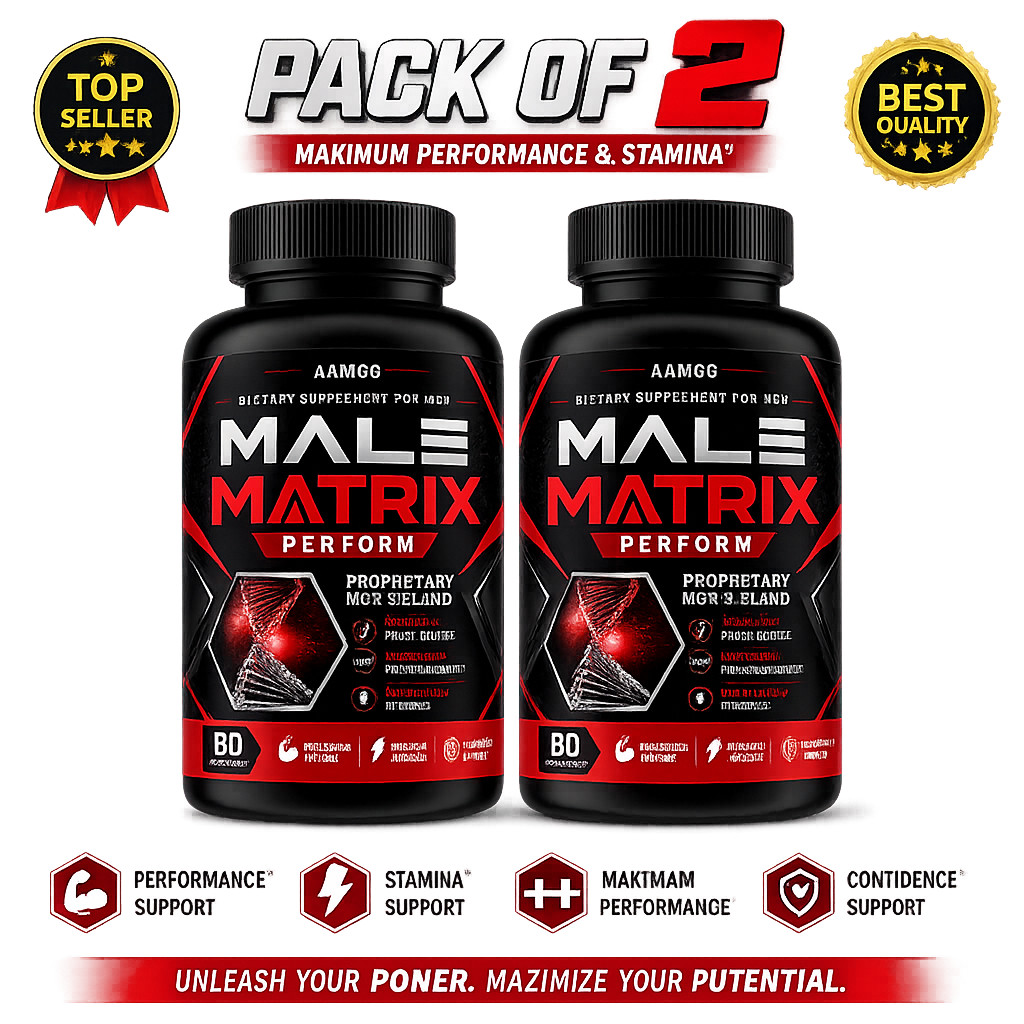 (Pack 2) Male Matrix Pills Size Matrix Male Vitality Support Supplement 120 Caps