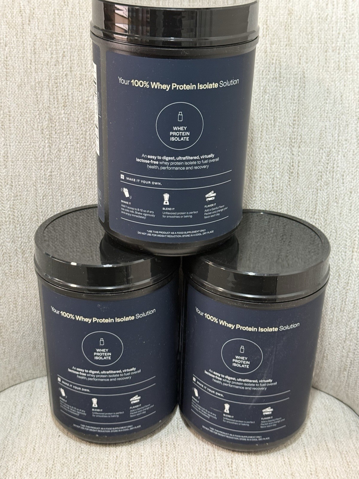 3x Gainful Lean Whey Protein Powder, 14 Servings/13.8 oz Each Unflavored 3 Pack