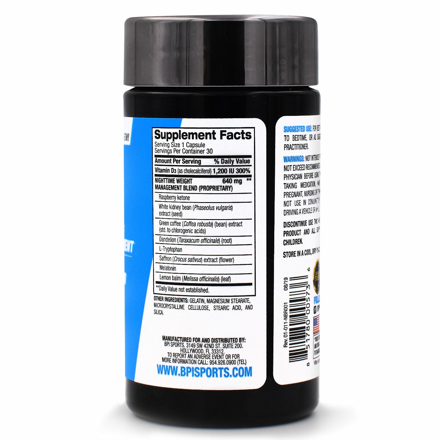 BPI Sports Nite Burn: Night Time Sleep Aid & Fat Burner for Diet, Weight Loss
