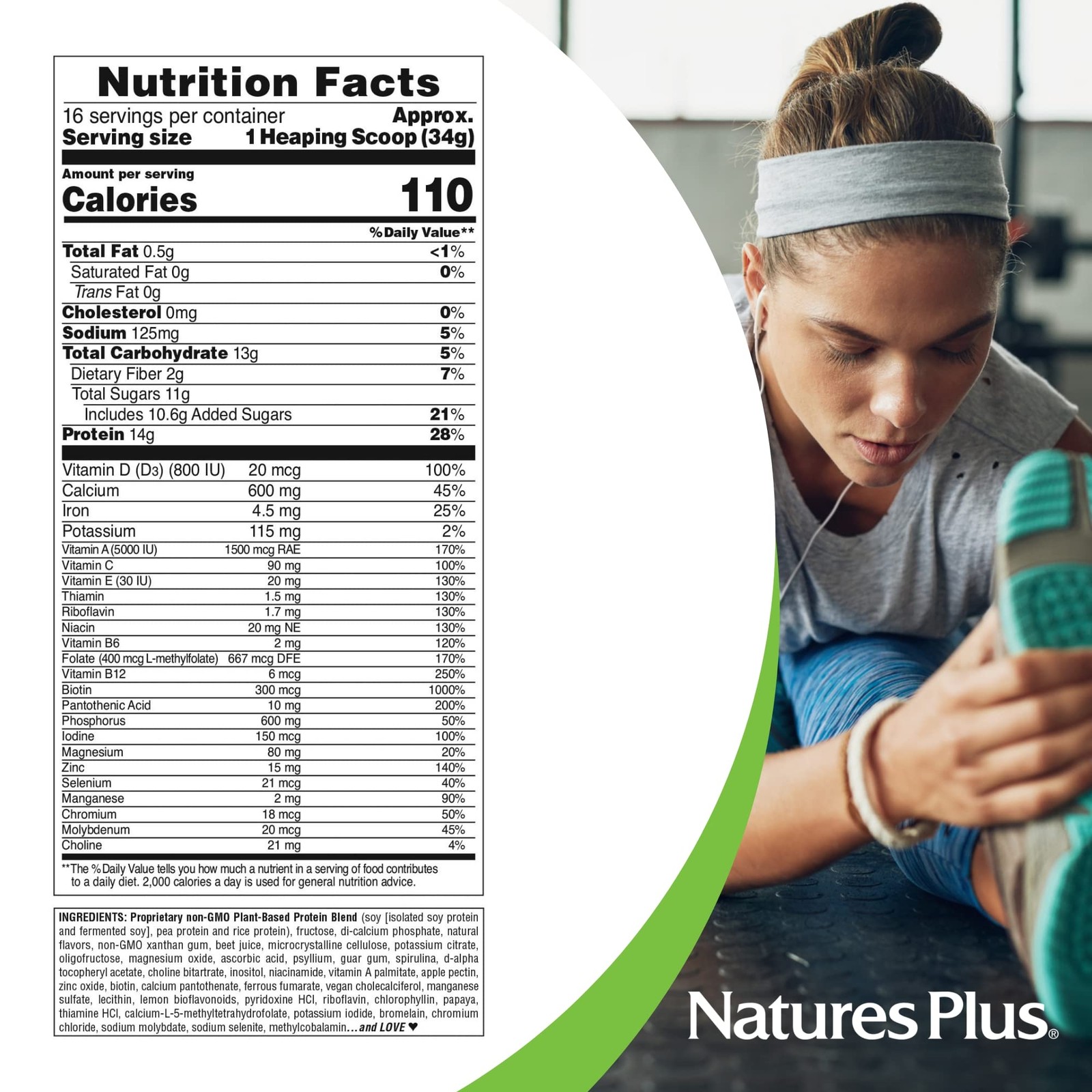 Naturesplus Spiru-Tein Strawberry – 1.2 Lb – Plant-Based Protein Shake –
