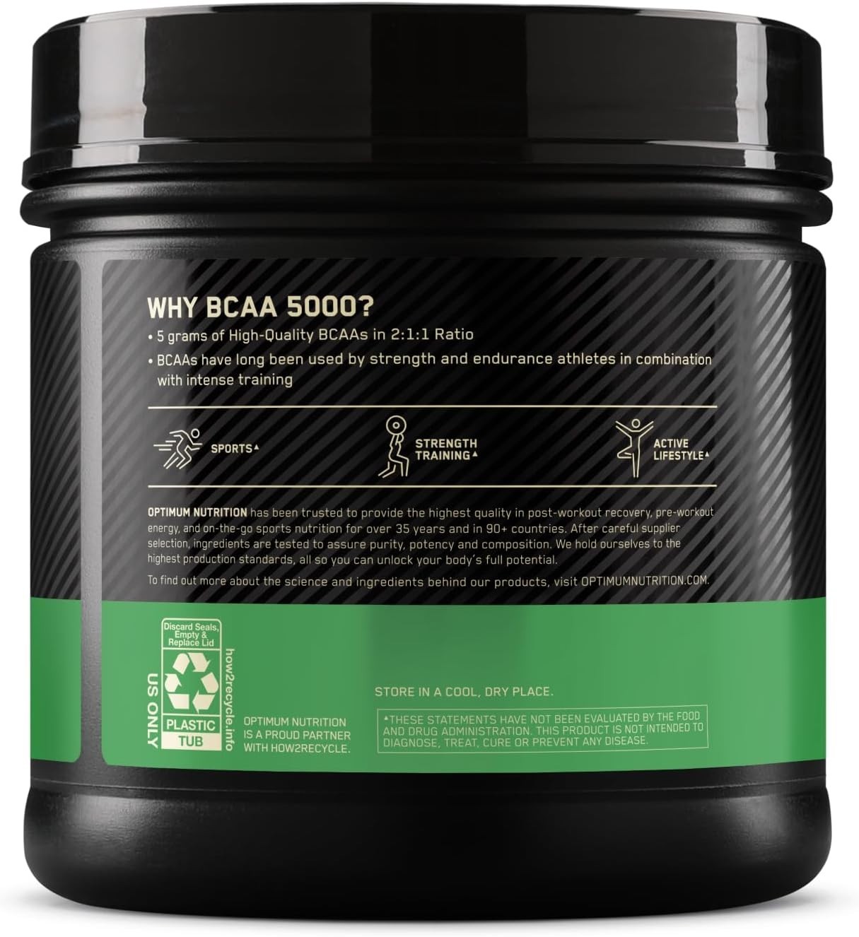 Instantized Unflavored BCAA 5000mg for Effortless Mixing & Enhanced Performance