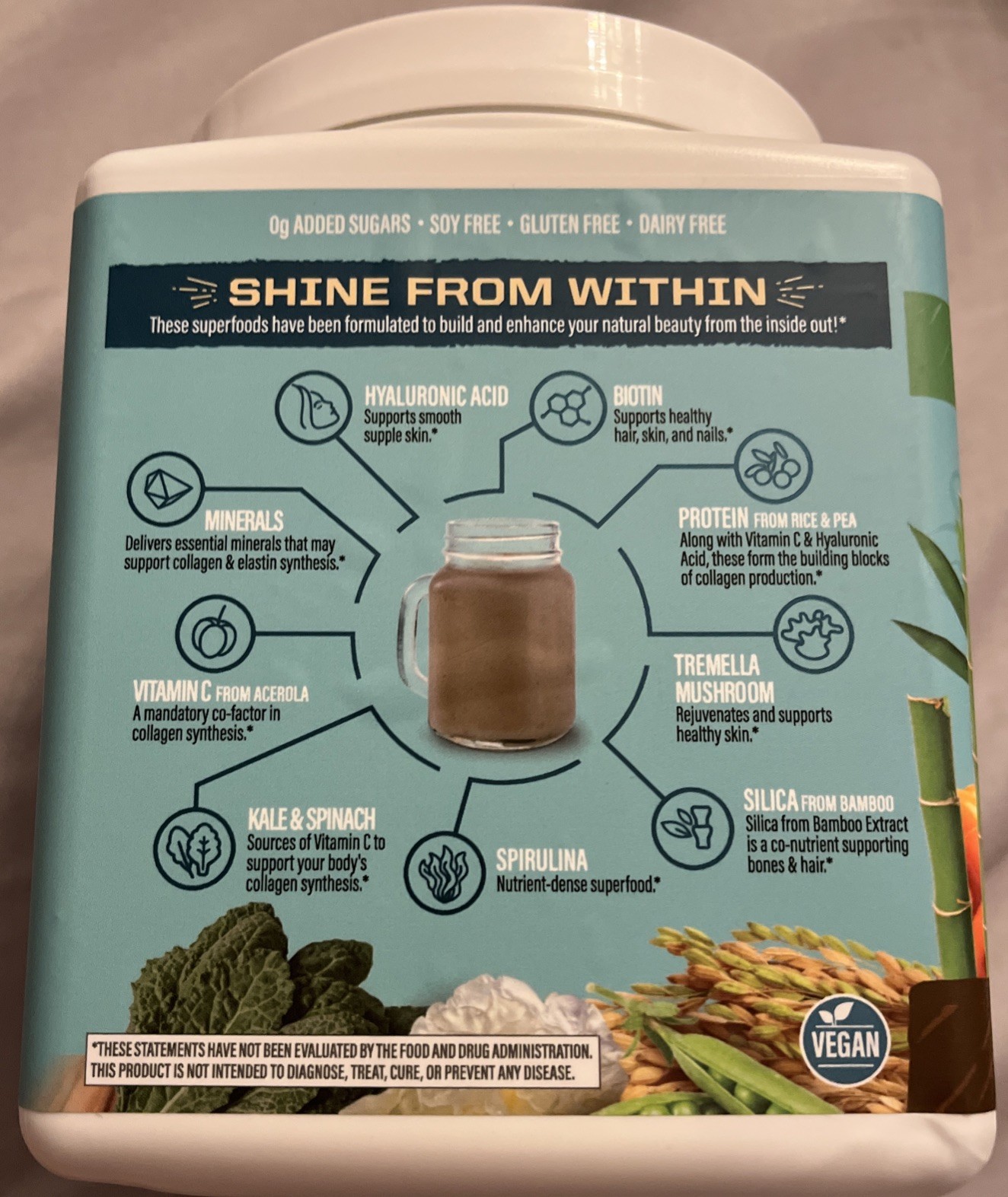 Sunwarrior Collagen Building Protein Peptides Plant Based Chocolate Fudge 475g