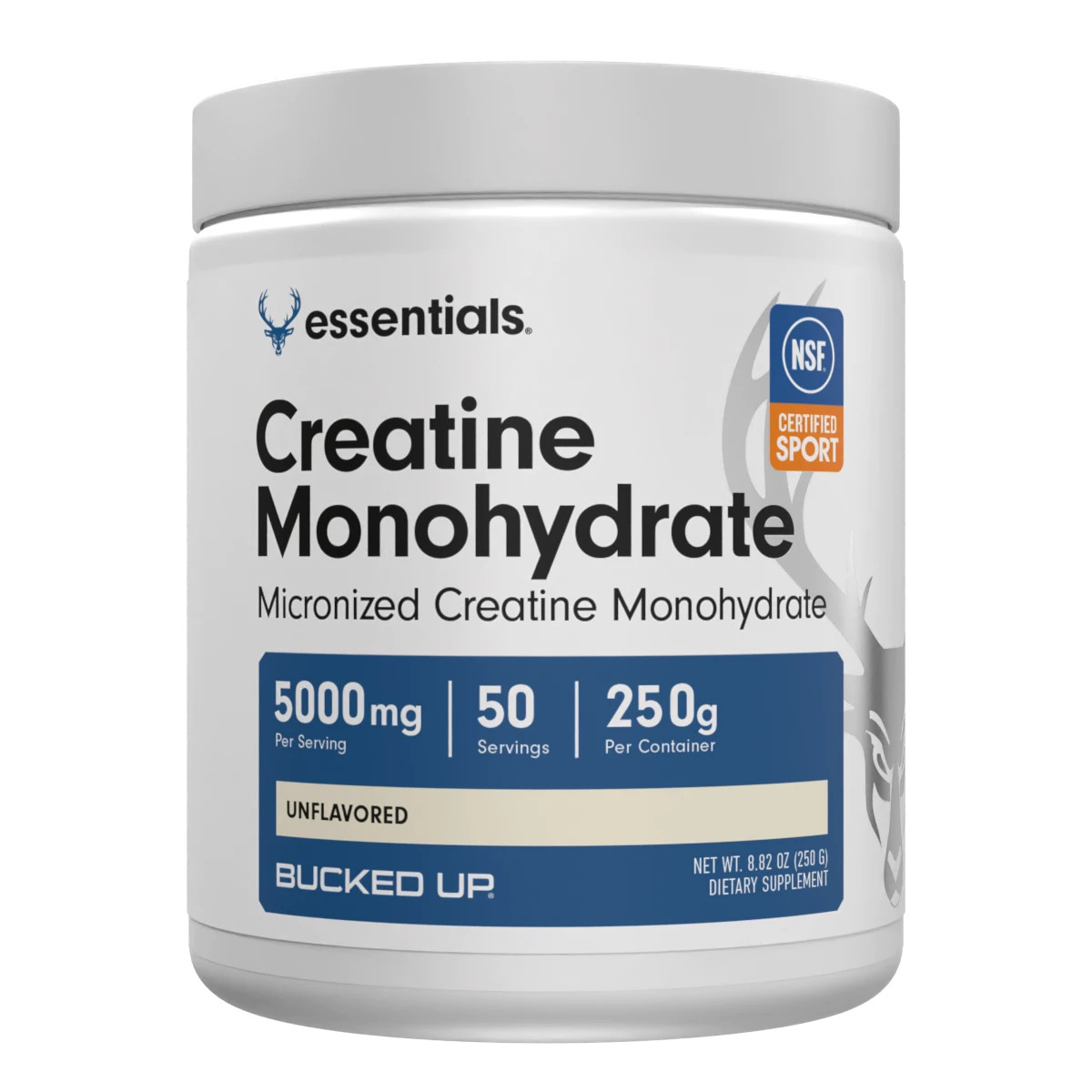 BUCKED UP CREATINE MONOHYDRATE Pure Micronized Enhance Strength Recovery 5000mg