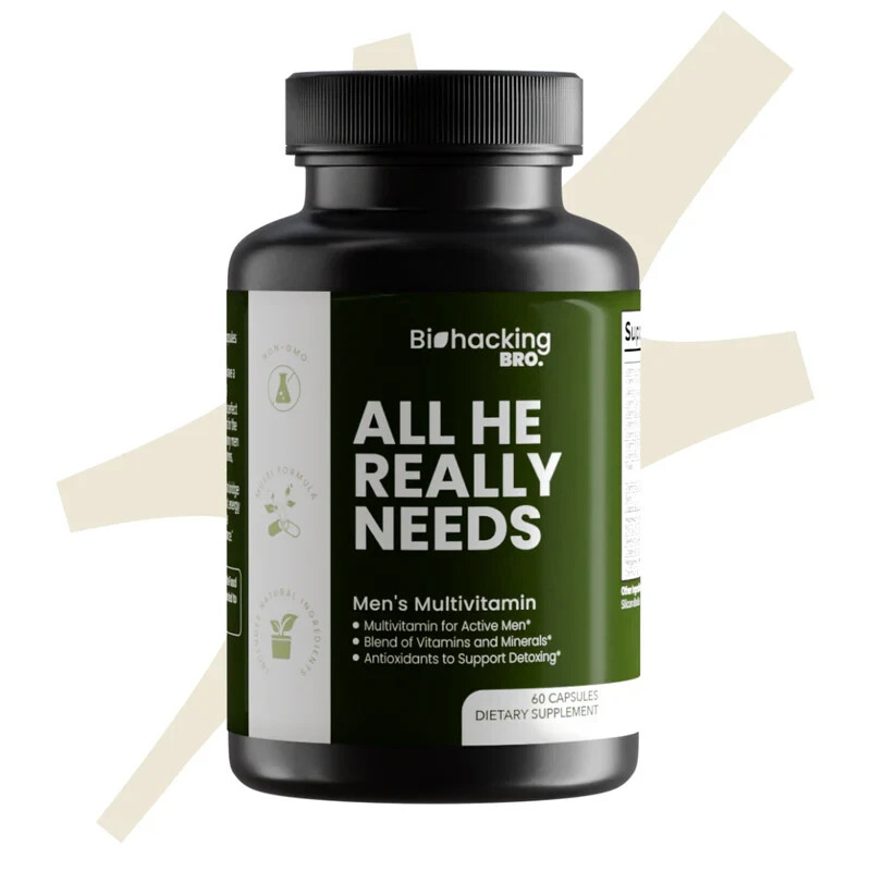 Multivitamin for Men’s Health Support Biohacking ALL HE REALLY NEEDS EXP 05/2026