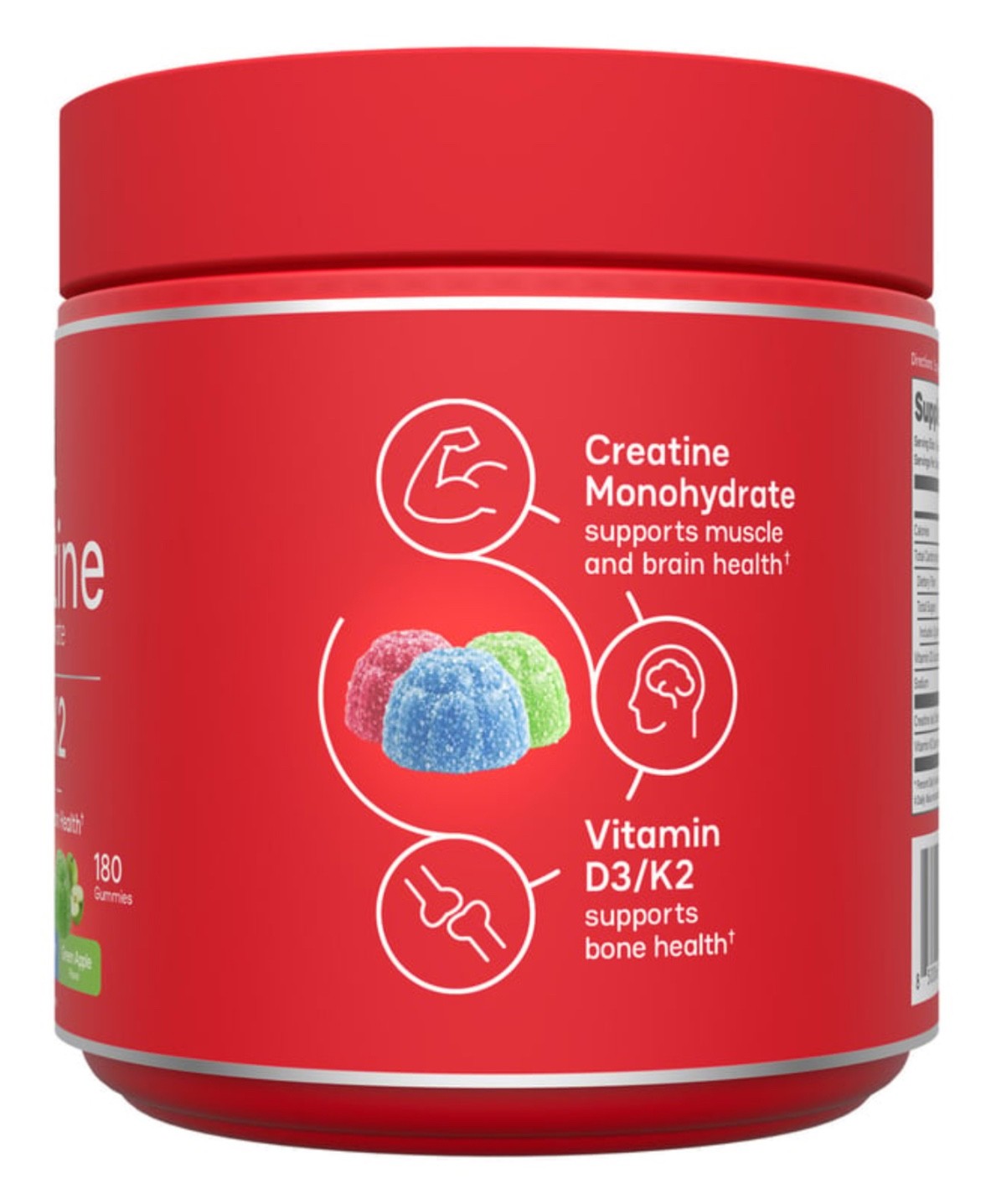 Zena Creatine D3 K2 Variety Pack Muscle Recovery Energy Supplement 180 Gummies