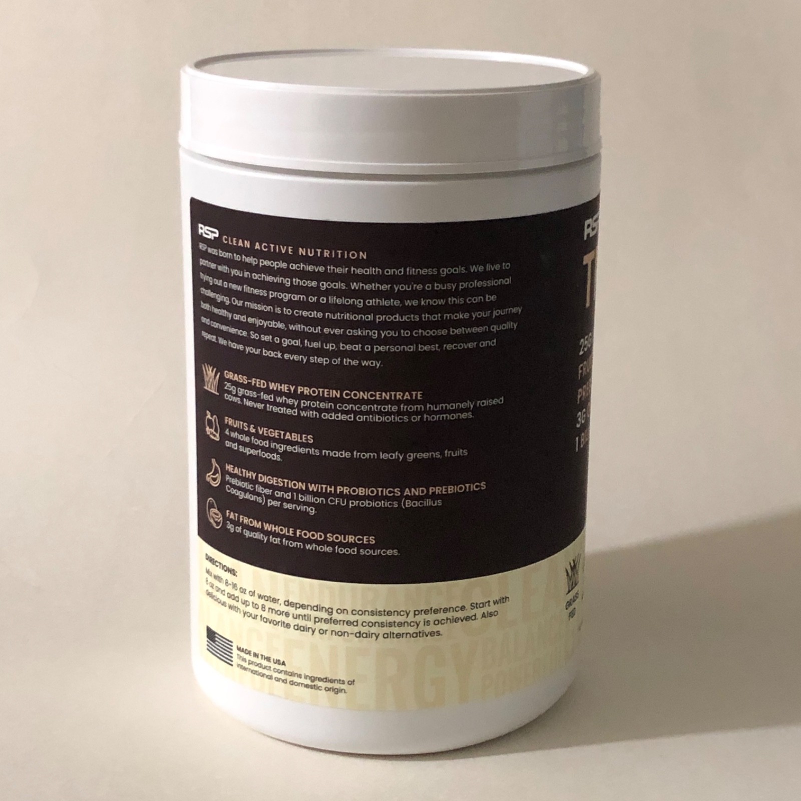 RSP Nutrition TrueFit High Fiber Protein Powder — Chocolate Flavor, 20 Servings