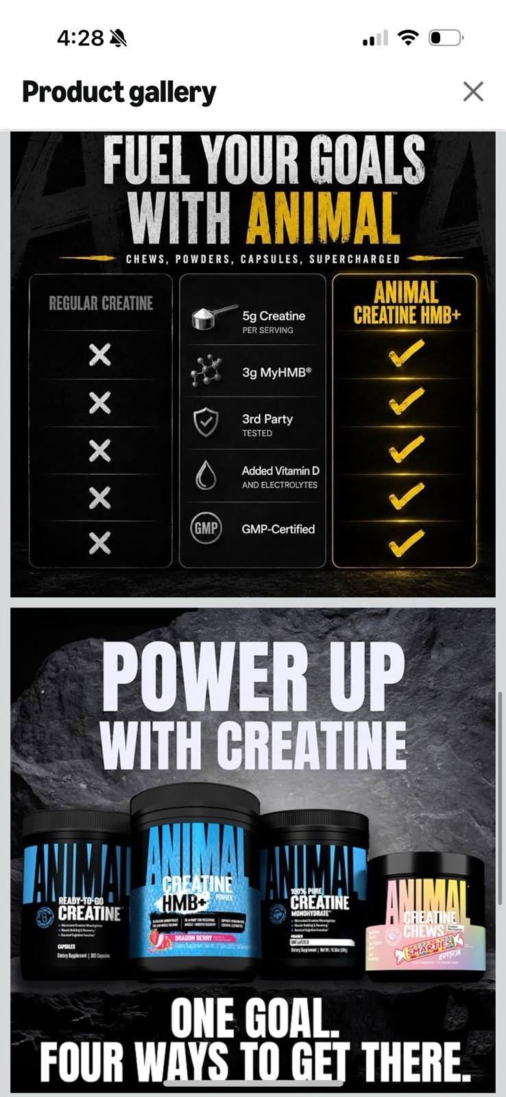 Animal x Smarties Edition Creatine Monohydrate HMB Powder 3g myHMB + 5g Creatine