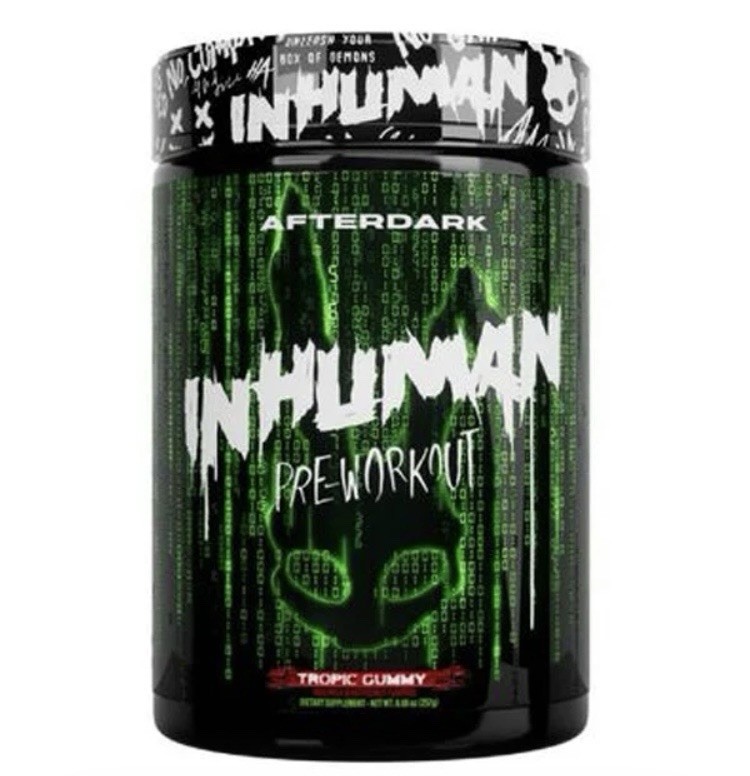 AFTERDARK INHUMAN V2 PREWORKOUT ENERGY PUMP FOCUS TROPIC GUMMY EXP: 05-2026 NEW