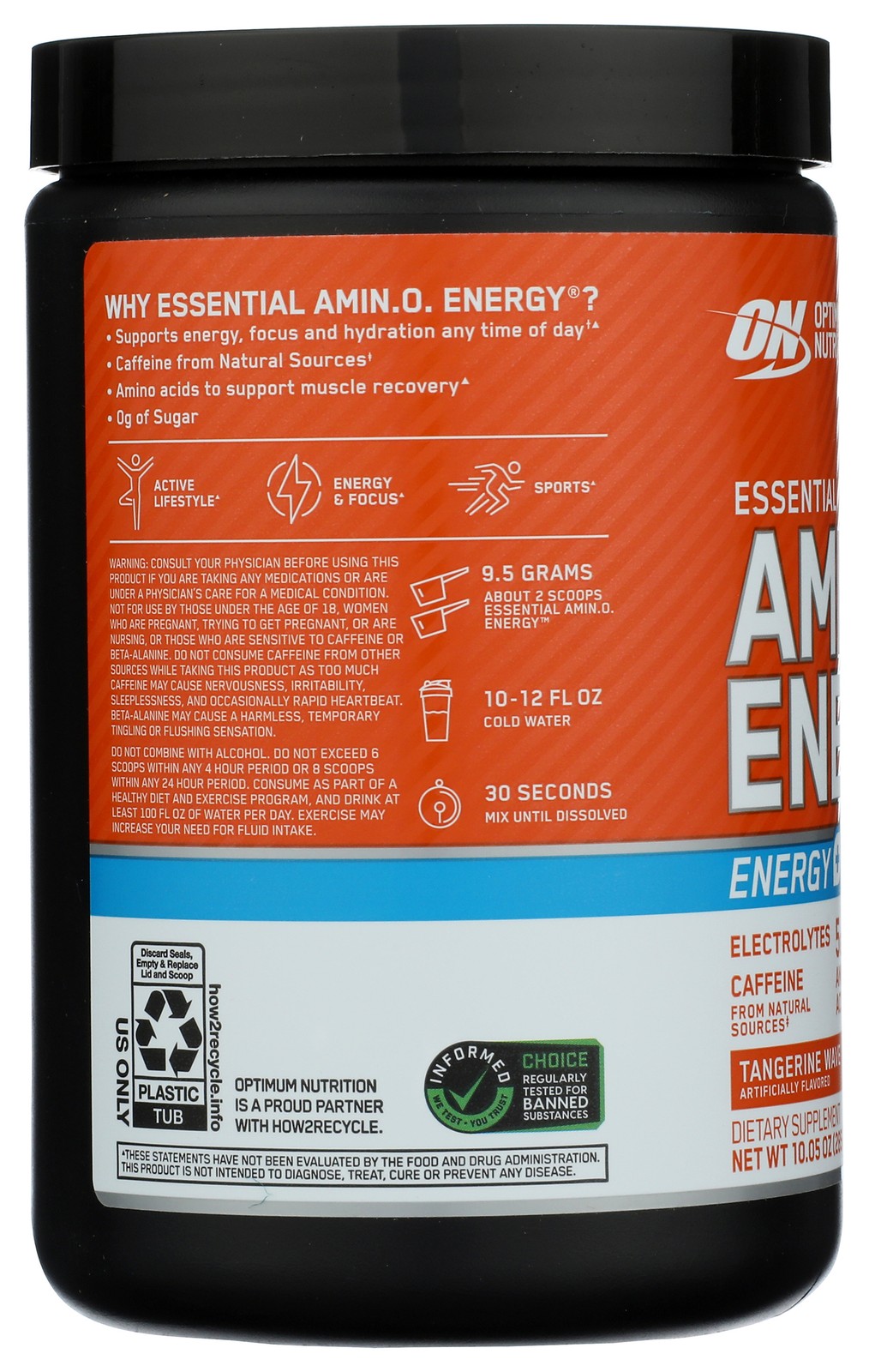 Optimum Nutrition Essential Amino Energy Electrolytes Tangerine 10.05 1 Pack