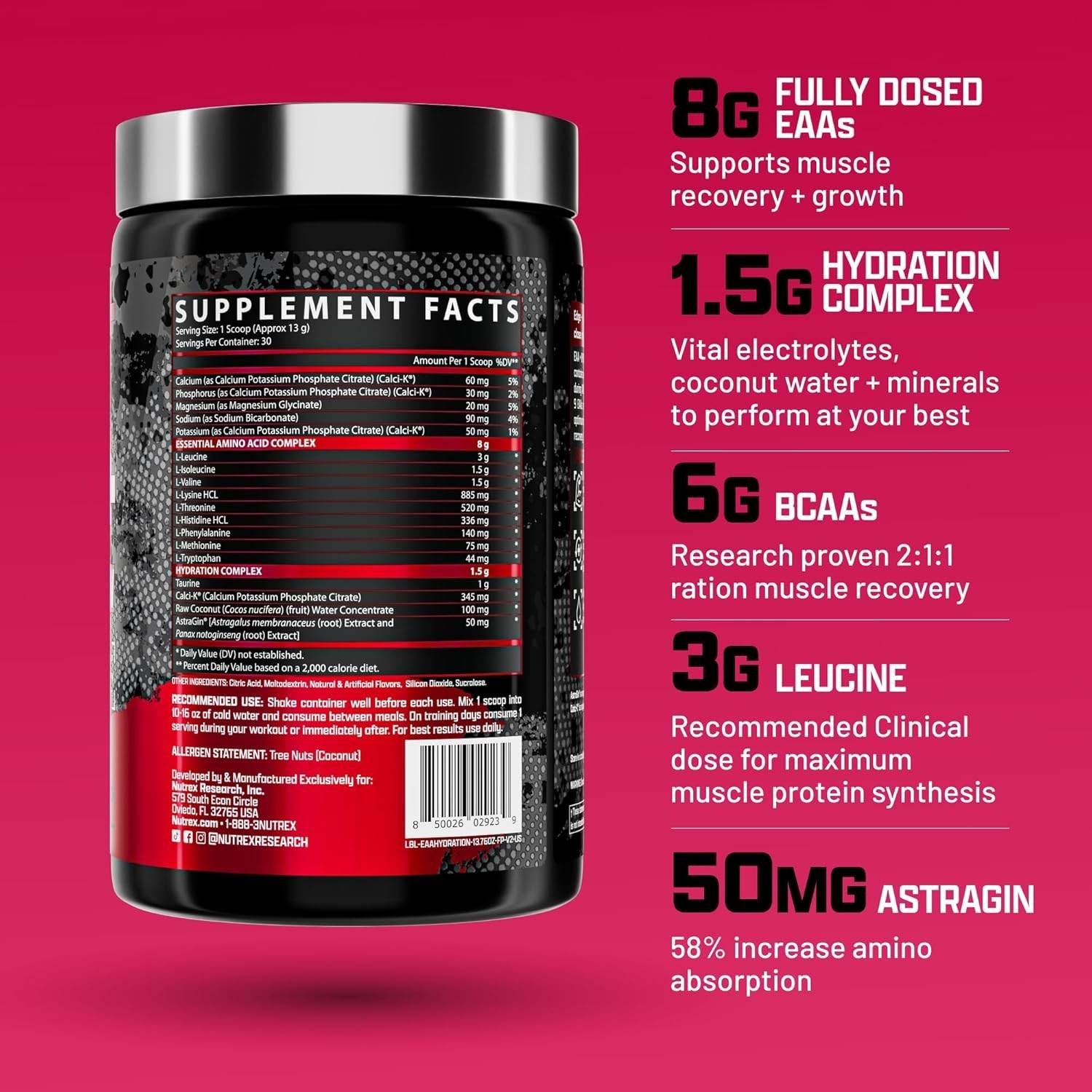 Nutrex – EAA + Hydration Fruit Punch 30 Servings