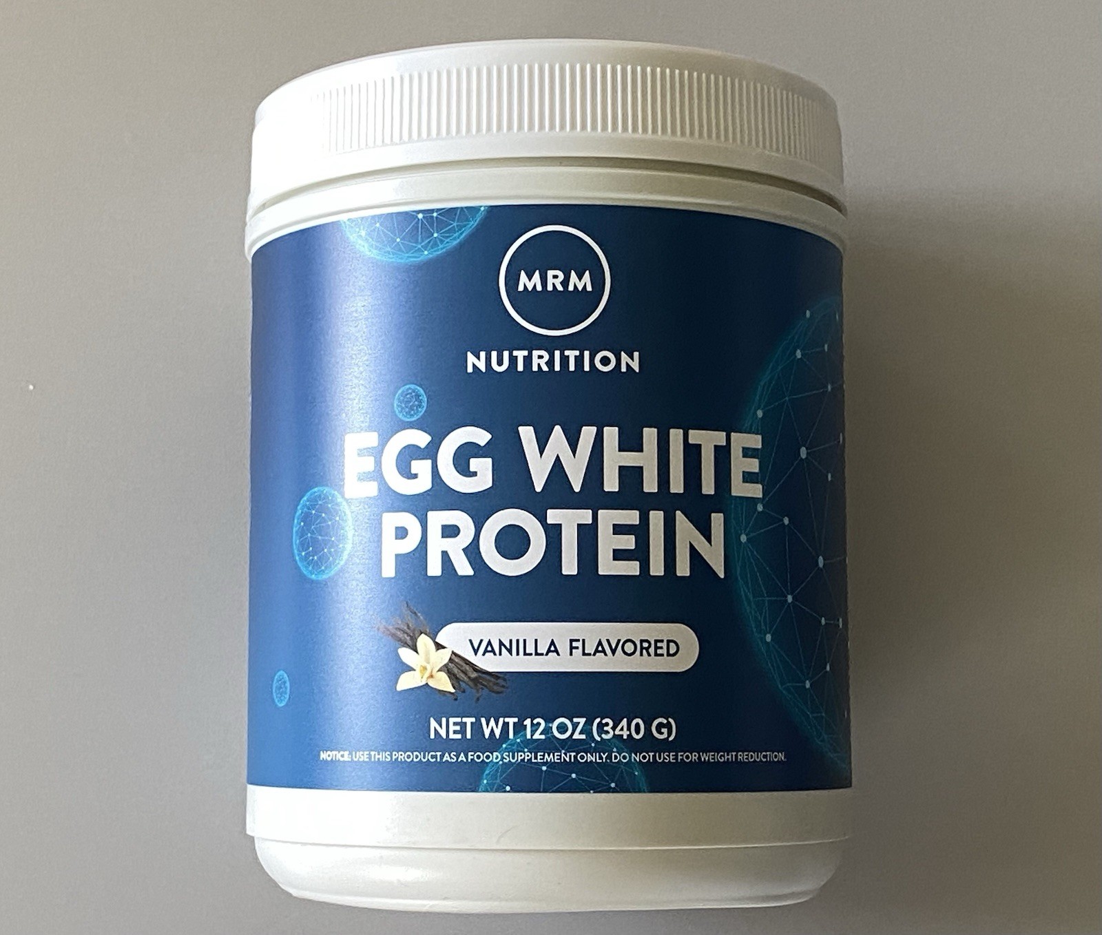 MRM Nutrition Egg White Protein Powder Vanilla Gluten-Free Non-GMO 12 oz