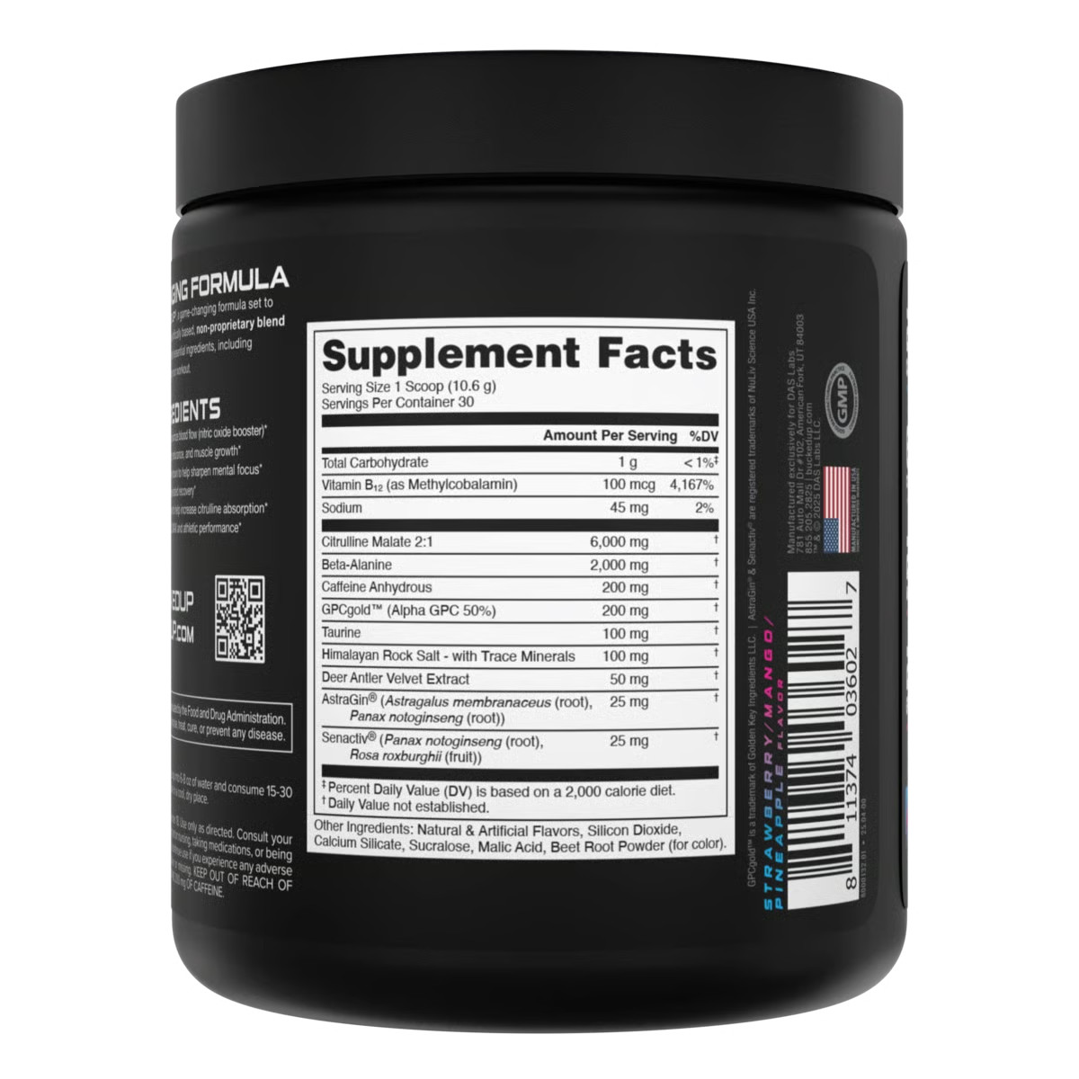Bucked Up Mother Bucker Pre-Workout Miami – Strawberry, Mango, Pineapple 13.8 oz