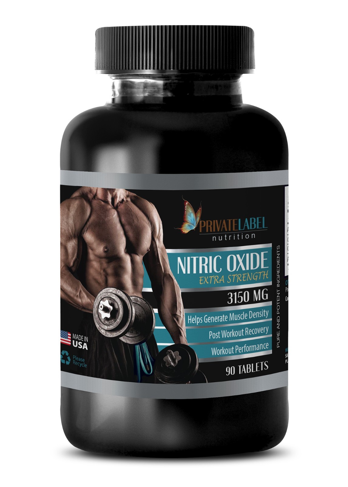 Nitric Oxide 3150mg Tablets – Muscle Mass – 90 Capsules 1 Bottle
