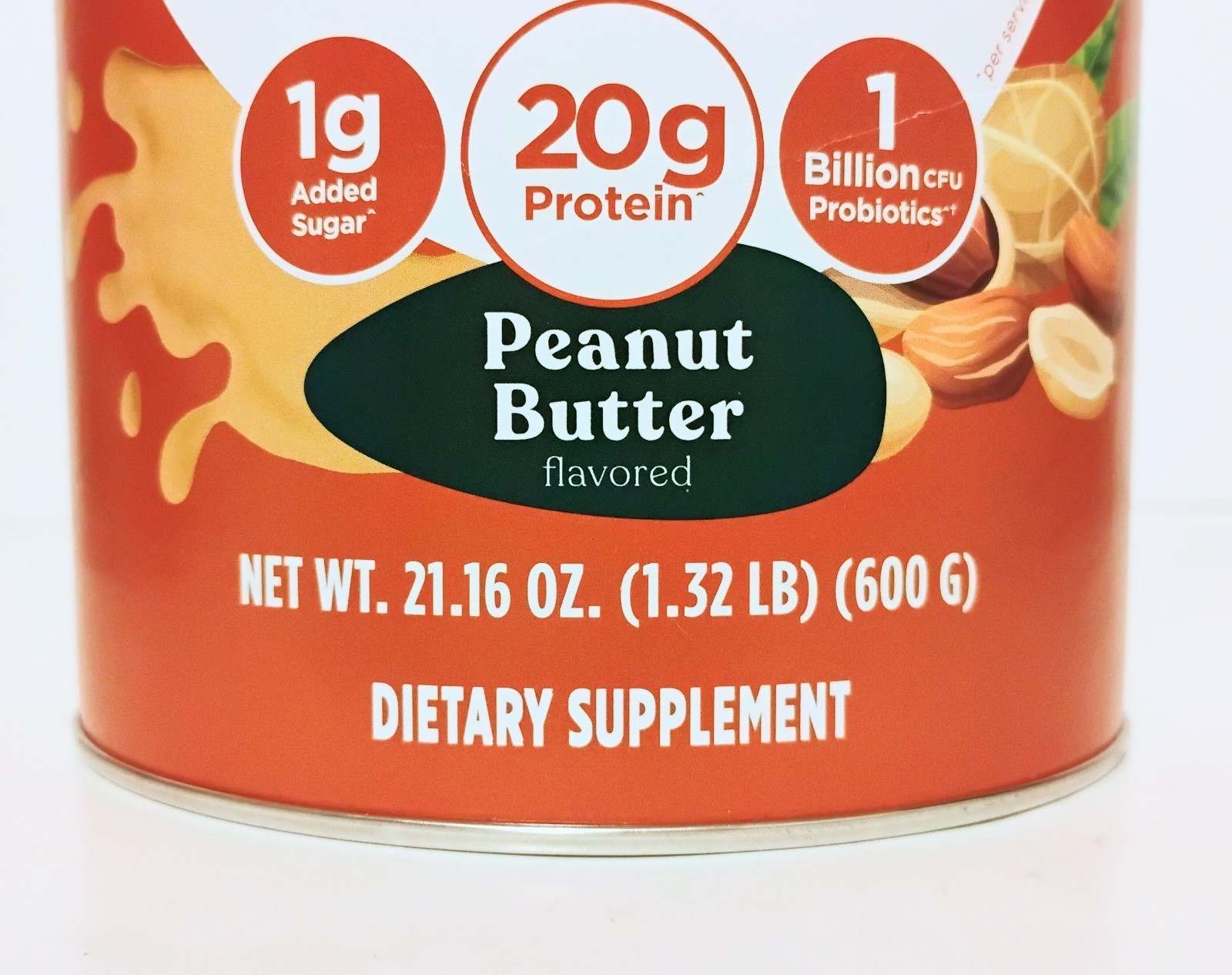 Plan Based Organic Protein w/ Mushrooms & Adaptogens Peanut Butter 1.32lbs 11/26