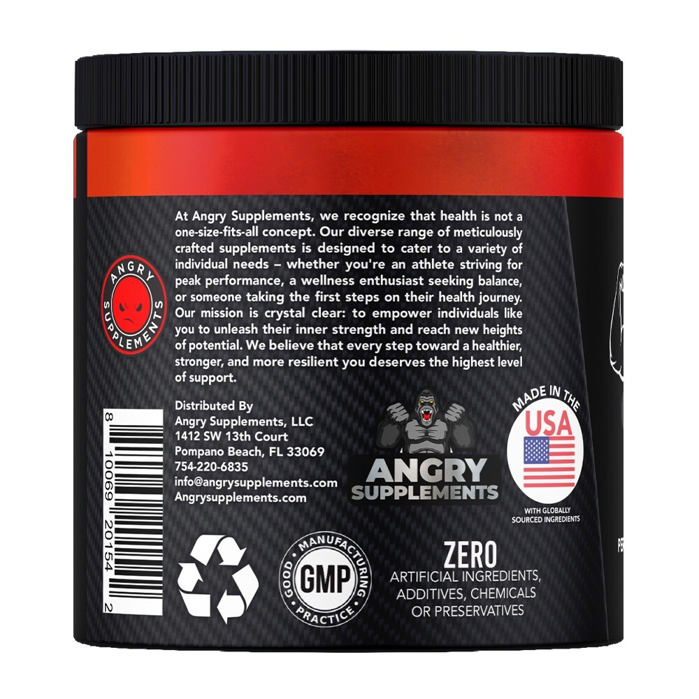 Angry Supplements Crea-Test Creatine + Test Booster Powder for Monster Men 360G