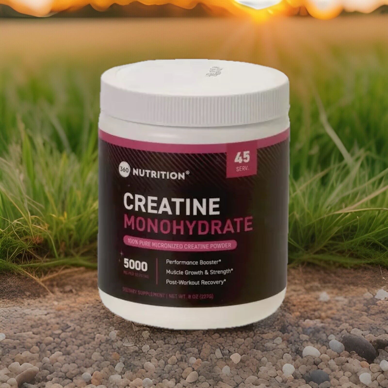 360 Nutrition Pure Creatine Monohydate Powder – 8 oz.