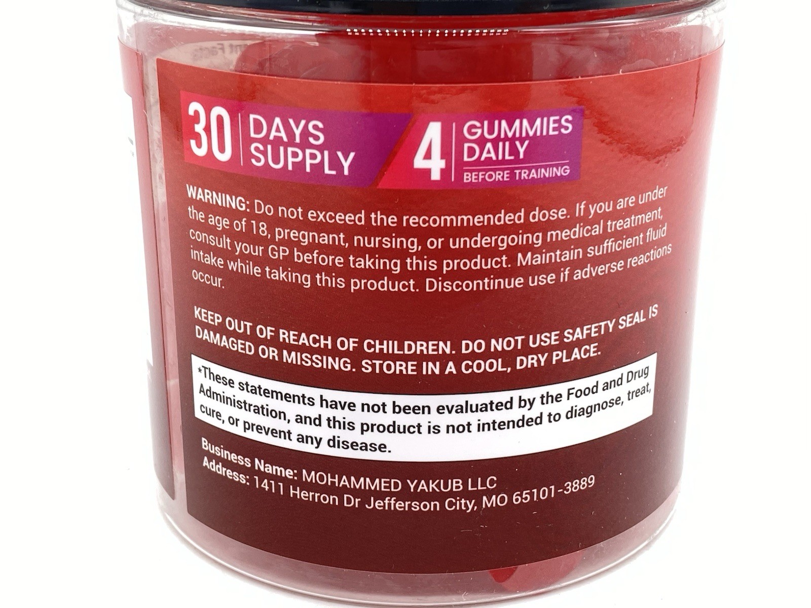 Cnthdi Creatine Monohydrate Gummies Cherry Gluten-Free Soy-Free 6000mg 120 Count