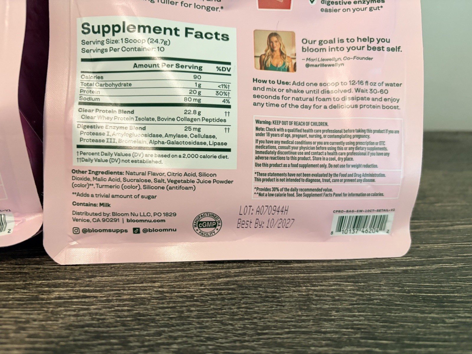 Bloom Clear Whey Protein Isolate Powder Strawberry Watermelon Pack of Two