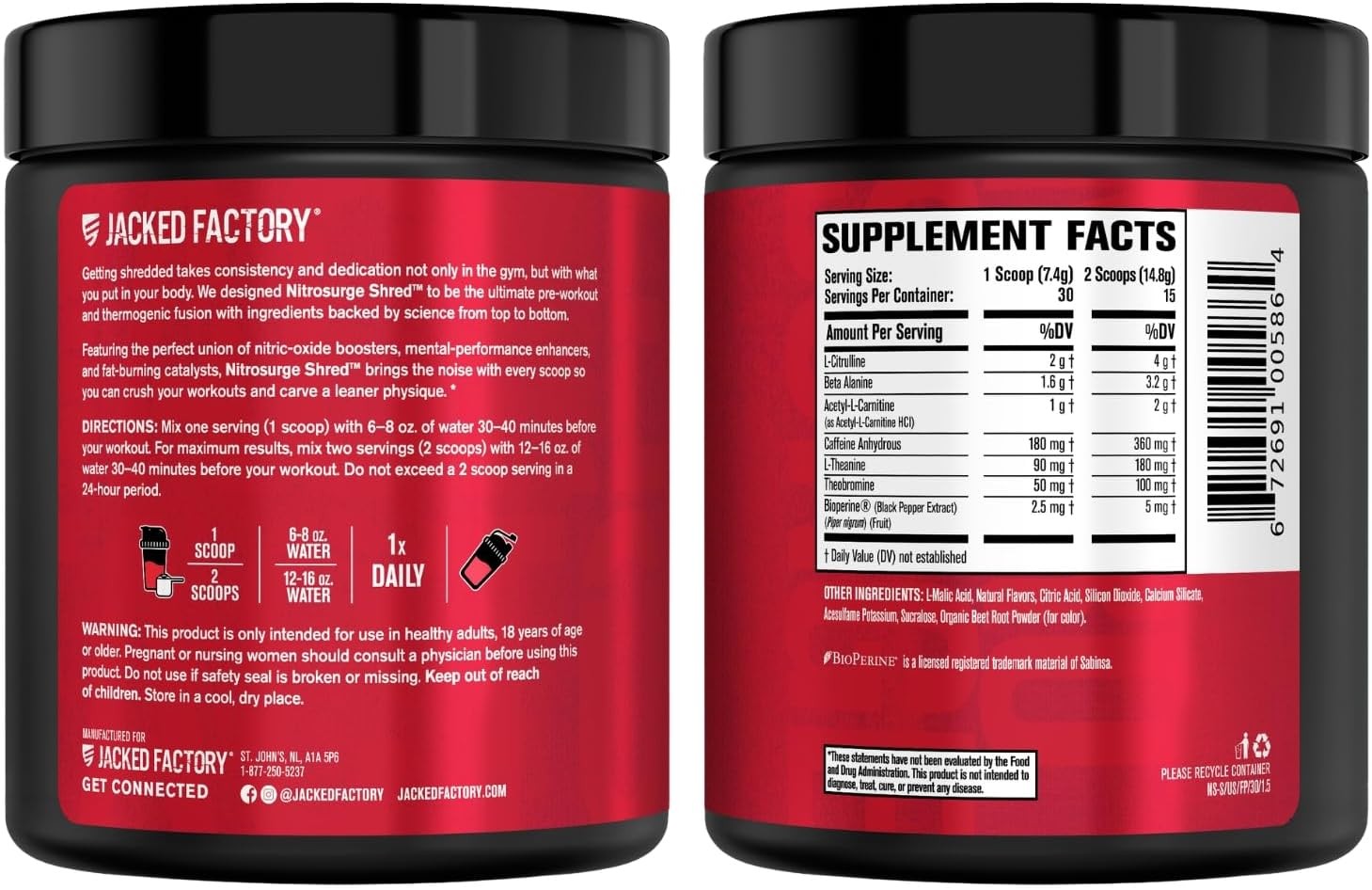 NITROSURGE Shred Pre Workout Supplement – Energy Booster, Instant