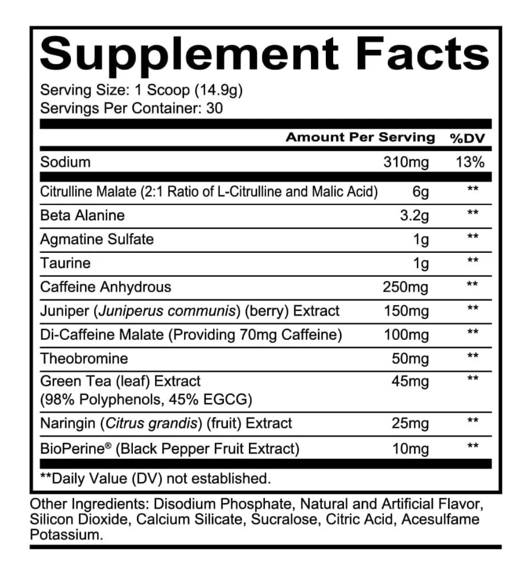 TOTAL WAR Preworkout 320mg Caffeine & Amino Acids ORANGE Crush NEW Exp 12-2027