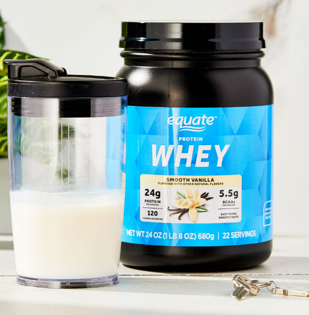 Equate Whey Protein Powder, Smooth Vanilla, 24 oz