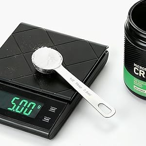 Aieve 5g Creatine Scoop,2 Pack Stainless Steel Measuring Scoops for Creatine
