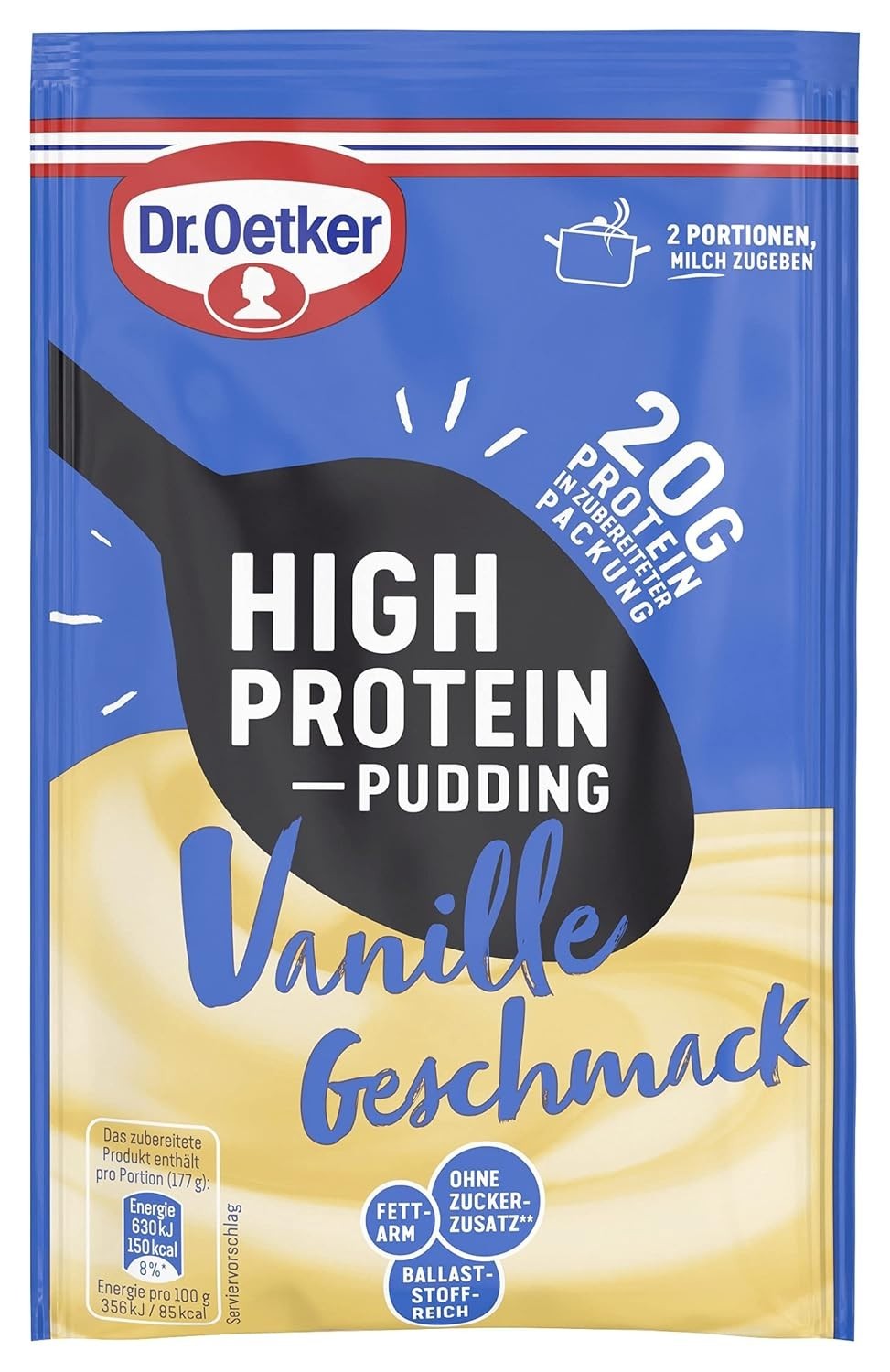 3 x Dr. Oetker High Protein-Pudding-Pulver Various flavors to choose from New
