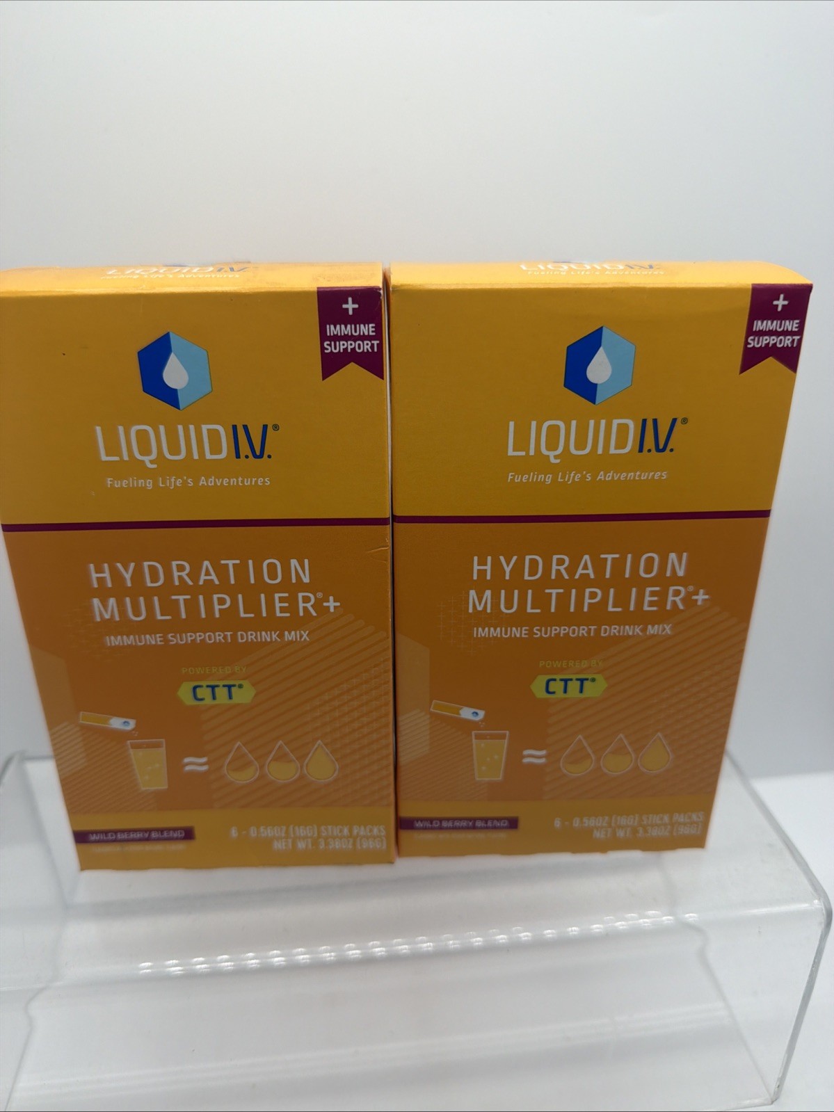 (2) Liquid I.V. Hydration Multiplier Immune Drink Mix Wild Berry 6pk COMBINESHIP