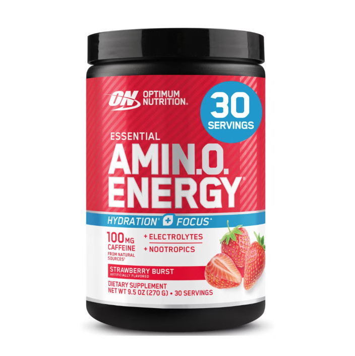 Optimum Nutrition Amino Energy Hydration + Focus Powder Strawberry Burst 9.5 Oz